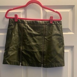 Faux leather skirt